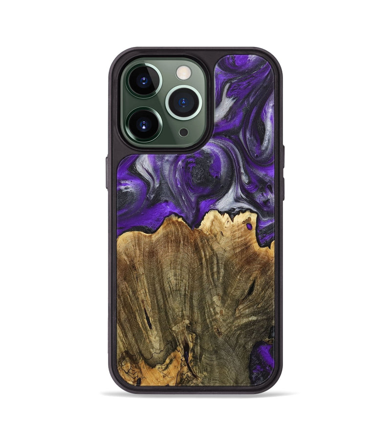 iPhone 13 Pro Wood+Resin Phone Case - Stanley (Purple, 714816)