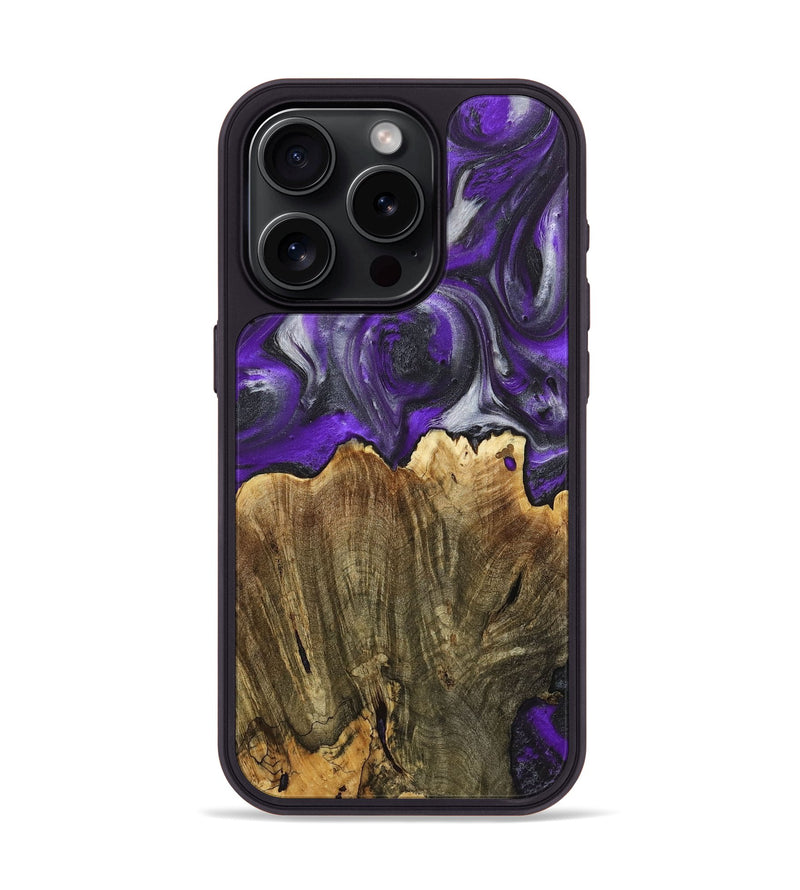 iPhone 15 Pro Wood+Resin Phone Case - Stanley (Purple, 714816)