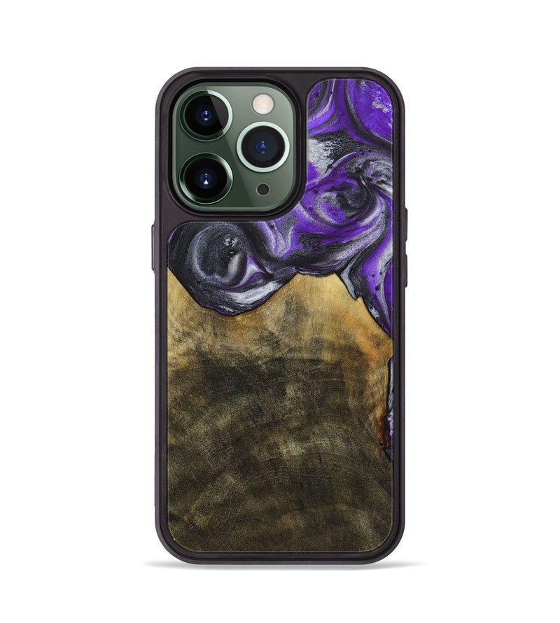 iPhone 13 Pro Wood+Resin Phone Case - Clara (Purple, 714817)