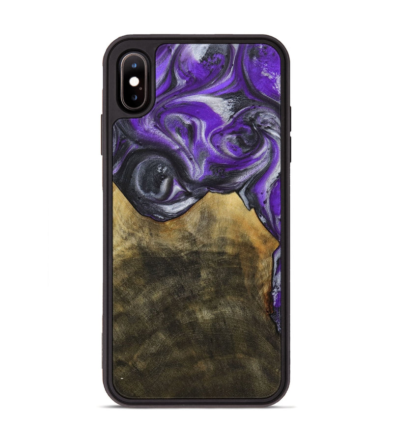 iPhone Xs Max Wood+Resin Phone Case - Clara (Purple, 714817)