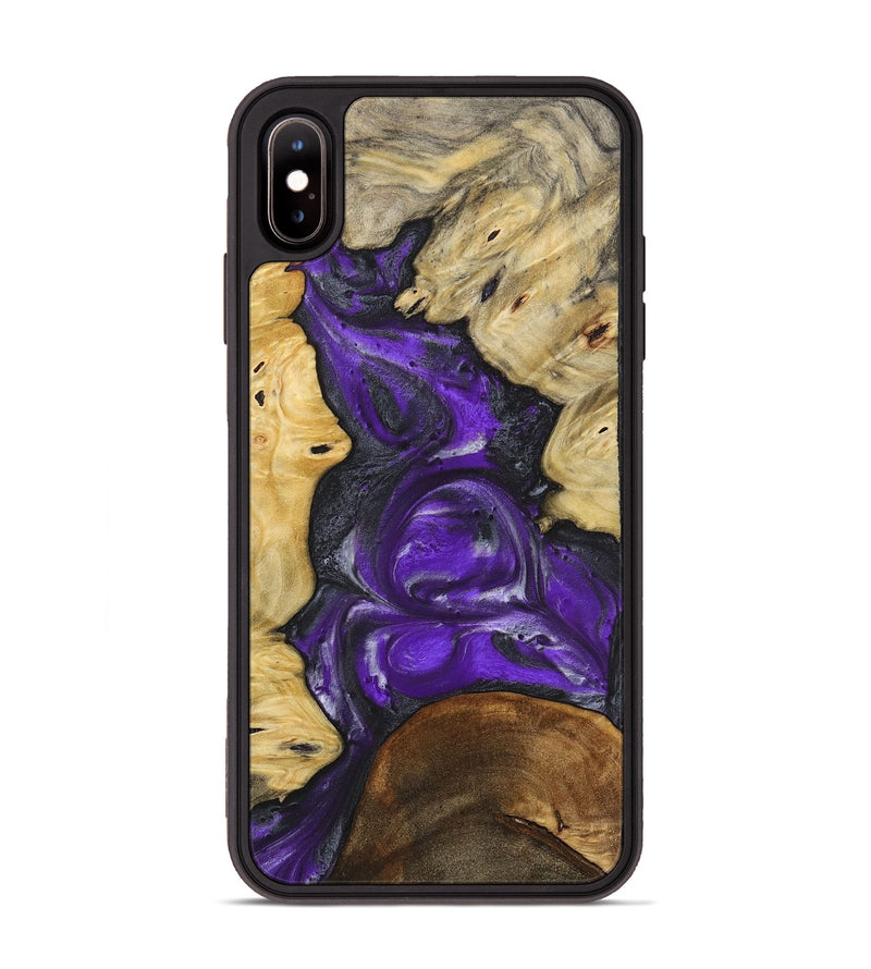 iPhone Xs Max Wood+Resin Phone Case - Ben (Purple, 714820)