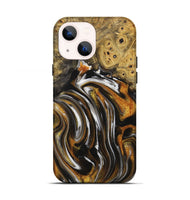 iPhone 13 Wood+Resin Live Edge Phone Case - Kailani (Black & White, 714887)