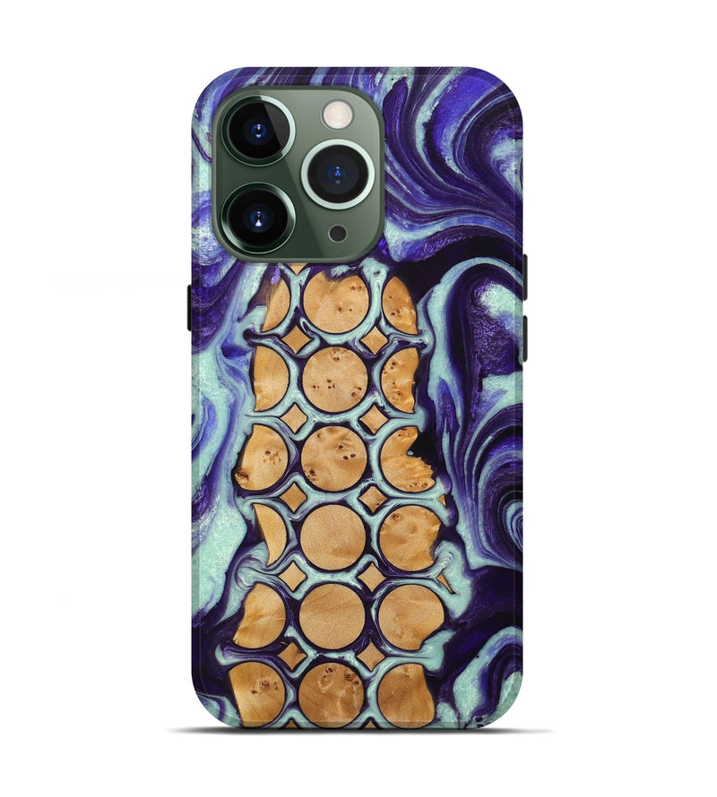 iPhone 13 Pro Wood+Resin Live Edge Phone Case - Marquis (Pattern, 714888)