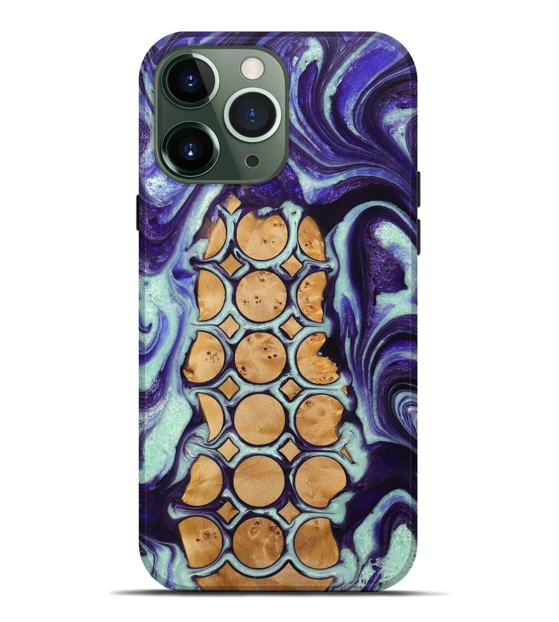 iPhone 13 Pro Max Wood+Resin Live Edge Phone Case - Marquis (Pattern, 714888)