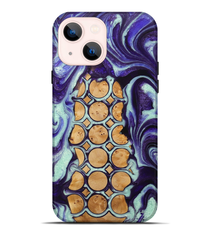 iPhone 14 Plus Wood+Resin Live Edge Phone Case - Marquis (Pattern, 714888)