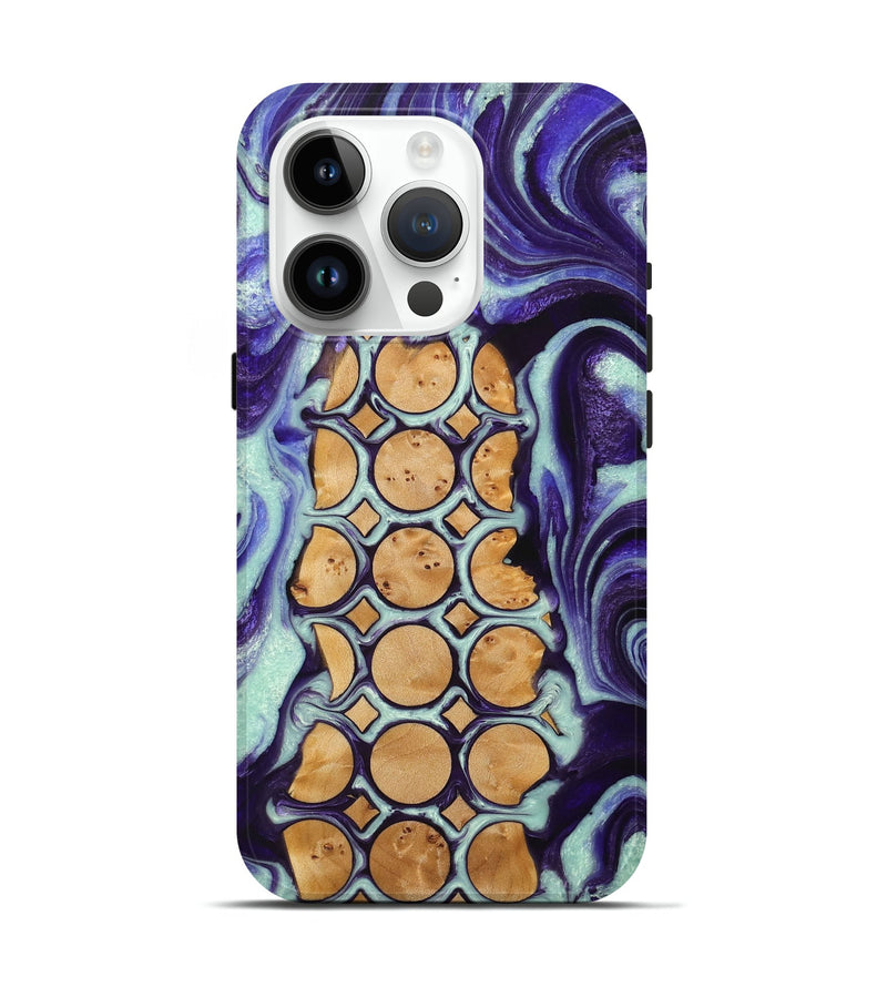 iPhone 15 Pro Wood+Resin Live Edge Phone Case - Marquis (Pattern, 714888)