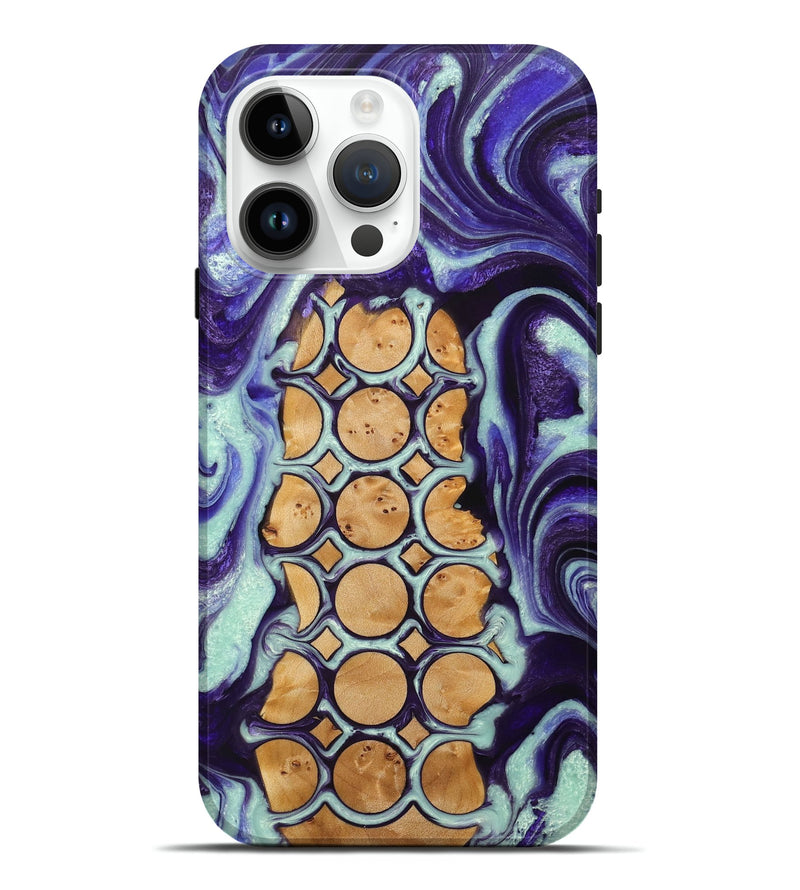 iPhone 15 Pro Max Wood+Resin Live Edge Phone Case - Marquis (Pattern, 714888)