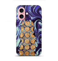 iPhone 16 Wood+Resin Live Edge Phone Case - Marquis (Pattern, 714888)