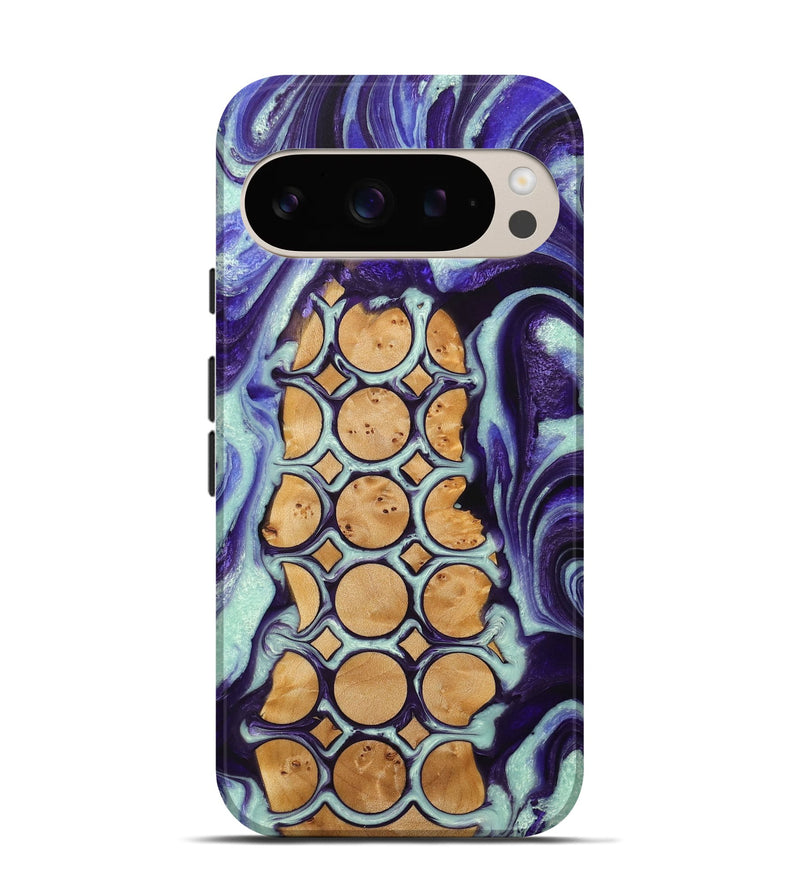 Pixel 9 Wood+Resin Live Edge Phone Case - Marquis (Pattern, 714888)