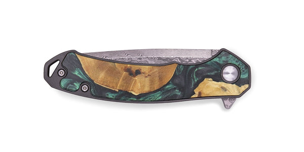 EDC Wood+Resin Pocket Knife - Sheryl (Green, 714936)