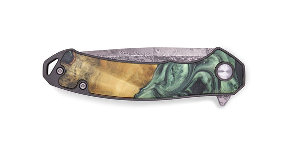 EDC Wood+Resin Pocket Knife - Ariel (Green, 714940)