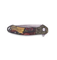 EDC Wood+Resin Pocket Knife - Carlton (Red, 714946)