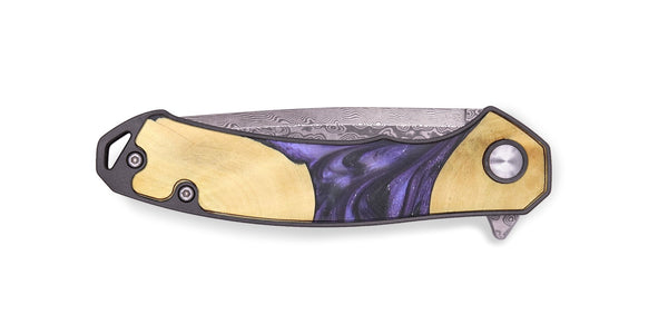 EDC Wood+Resin Pocket Knife - Perla (Purple, 714979)