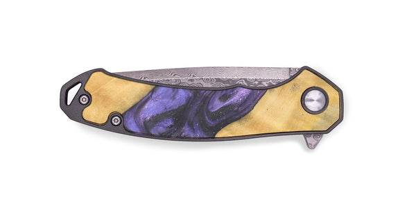 EDC Wood+Resin Pocket Knife - Theresa (Purple, 714981)