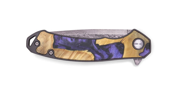 EDC Wood+Resin Pocket Knife - Dawson (Purple, 714984)