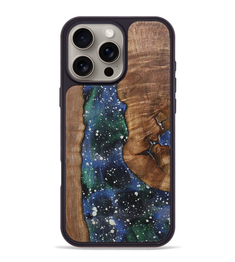 iPhone 16 Pro Max Wood+Resin Phone Case - Miracle (Cosmos, 715035)