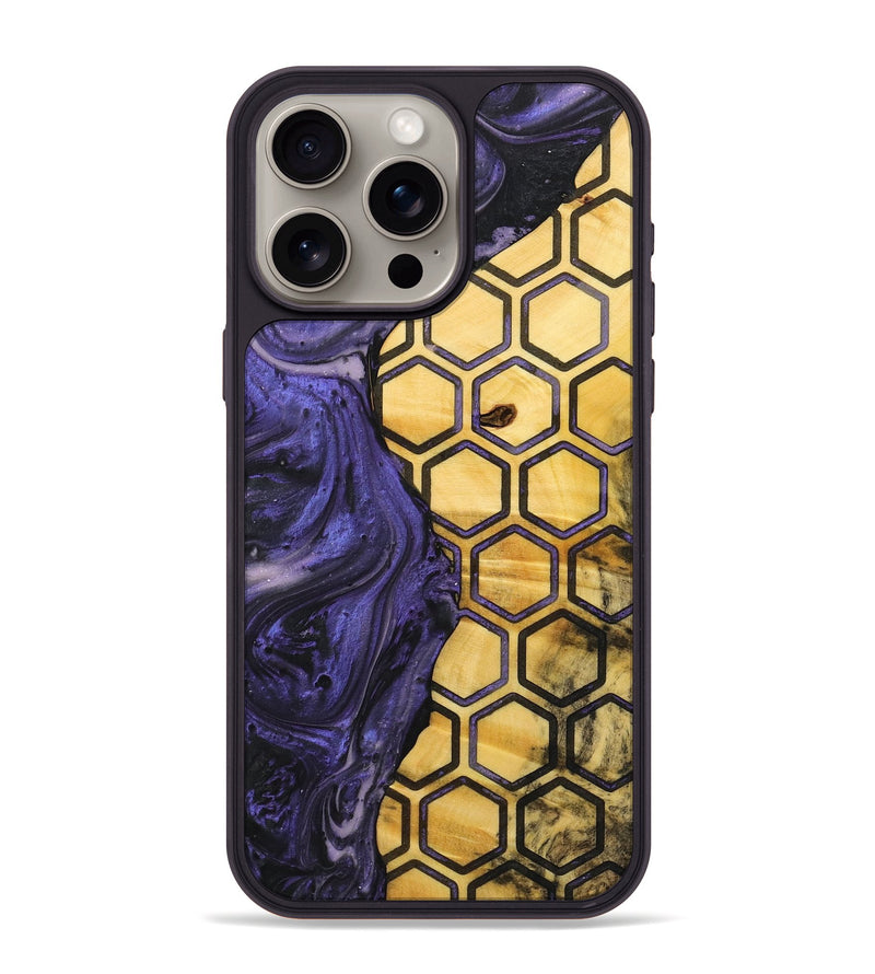 iPhone 15 Pro Max Wood+Resin Phone Case - Orville (Pattern, 715050)