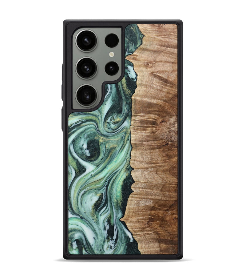 Galaxy S24 Ultra Wood+Resin Phone Case - Ronnie (Green, 715100)