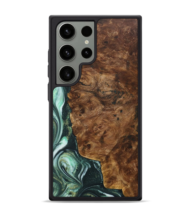 Galaxy S24 Ultra Wood+Resin Phone Case - Kristen (Green, 715104)