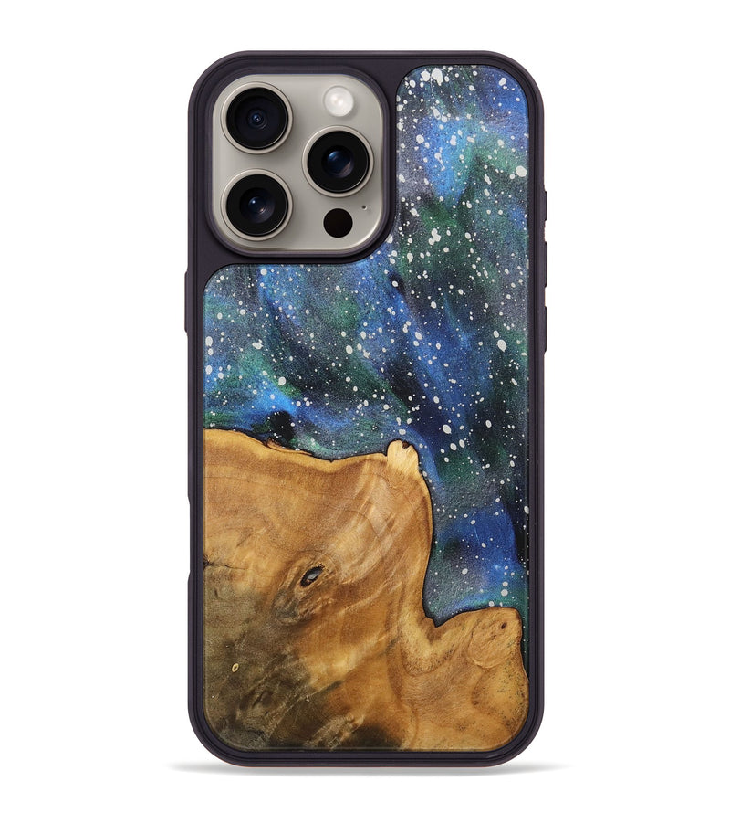 iPhone 16 Pro Max Wood+Resin Phone Case - Sherri (Cosmos, 715120)