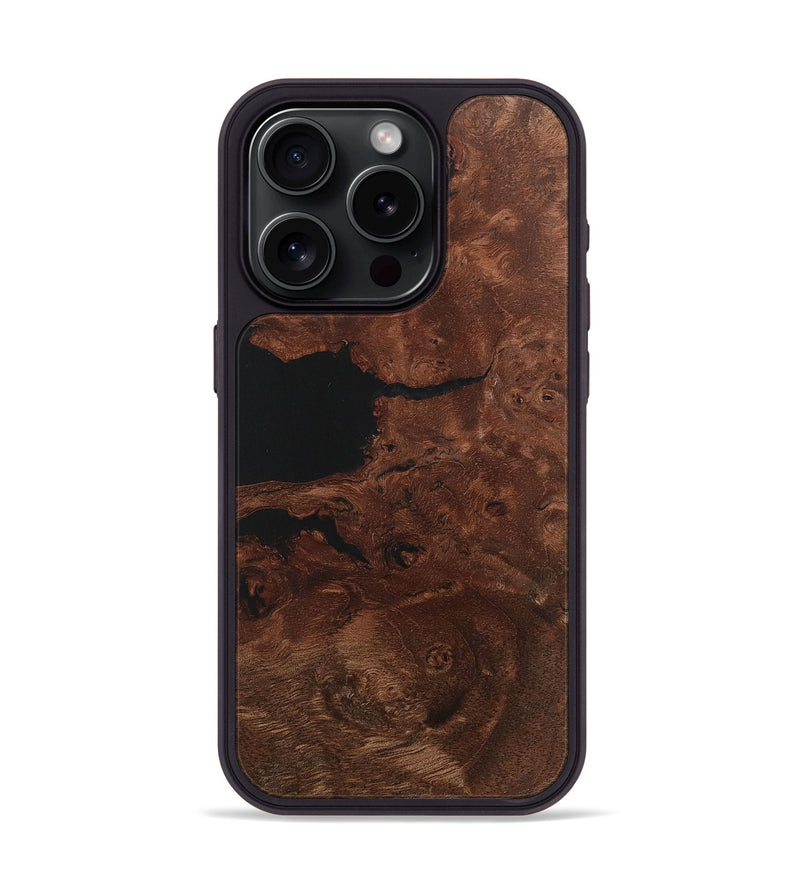 iPhone 15 Pro Wood+Resin Phone Case - Ethel (Wood Burl, 715140)