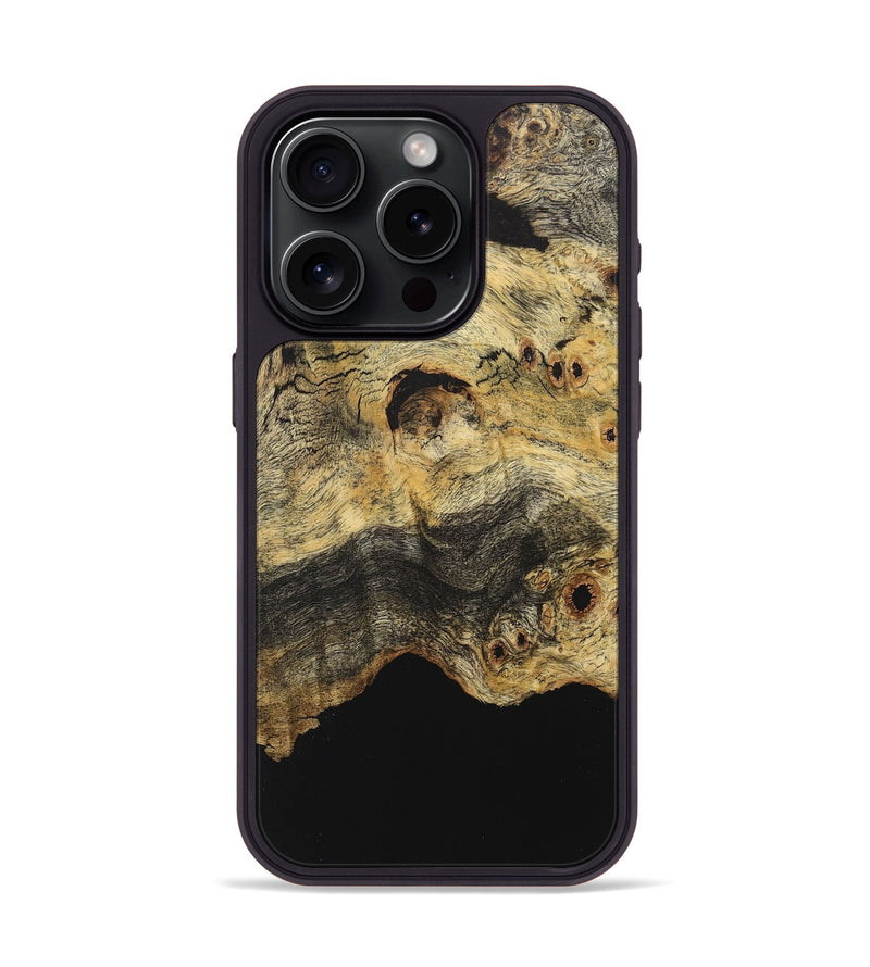 iPhone 15 Pro Wood+Resin Phone Case - Kira (Wood Burl, 715150)