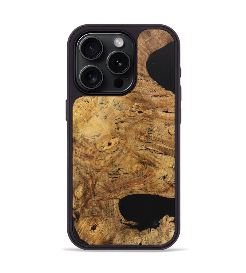 iPhone 15 Pro Wood+Resin Phone Case - Donnie (Wood Burl, 715163)