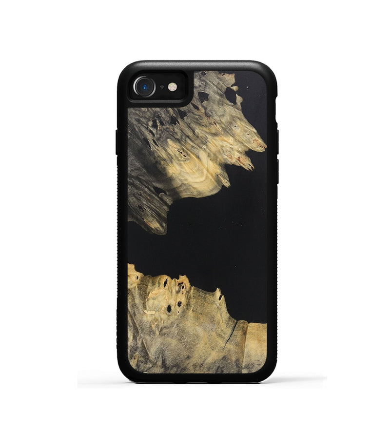 iPhone SE Wood+Resin Phone Case - Brandi (Pure Black, 715175)