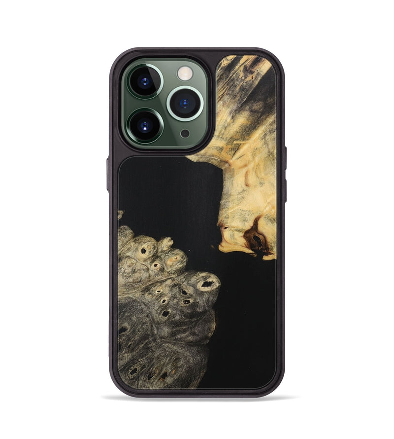 iPhone 13 Pro Wood+Resin Phone Case - Oaklynn (Pure Black, 715179)