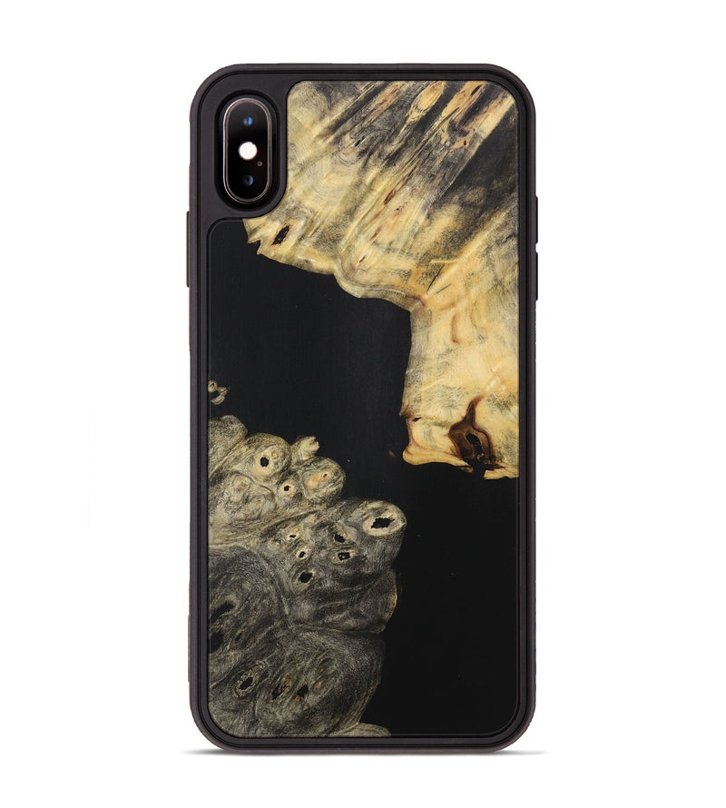 iPhone Xs Max Wood+Resin Phone Case - Oaklynn (Pure Black, 715179)