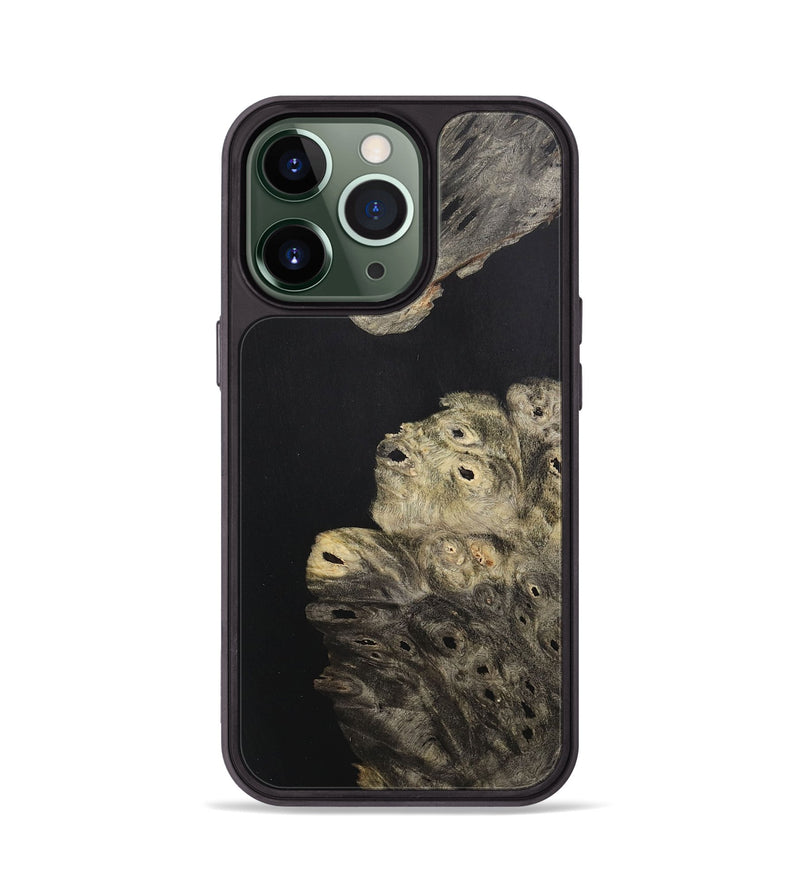 iPhone 13 Pro Wood+Resin Phone Case - Tia (Pure Black, 715187)