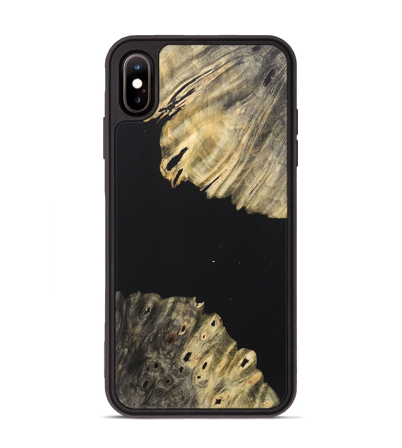 iPhone Xs Max Wood+Resin Phone Case - Bradley (Pure Black, 715189)