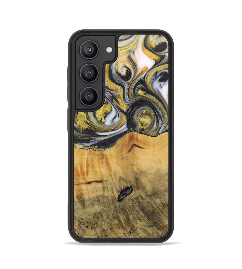 Galaxy S23 Wood+Resin Phone Case - Chad (Black & White, 715235)