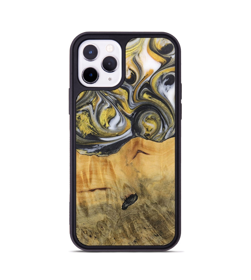 iPhone 11 Pro Wood+Resin Phone Case - Chad (Black & White, 715235)