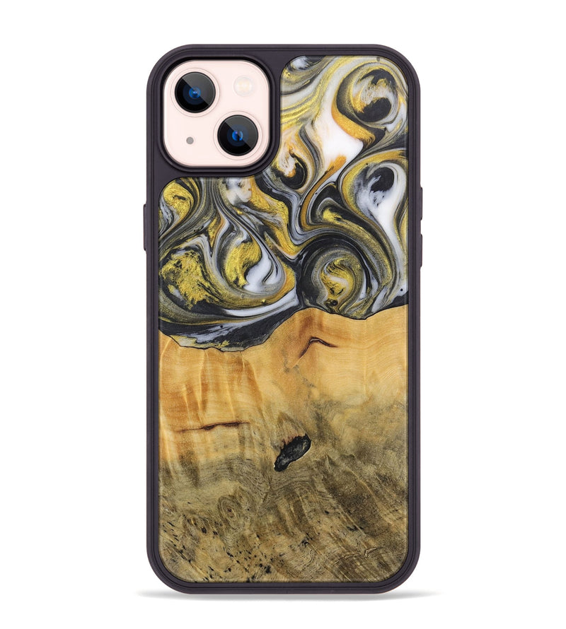 iPhone 14 Plus Wood+Resin Phone Case - Chad (Black & White, 715235)