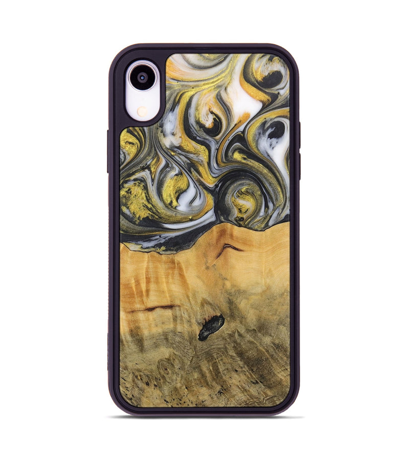 iPhone Xr Wood+Resin Phone Case - Chad (Black & White, 715235)