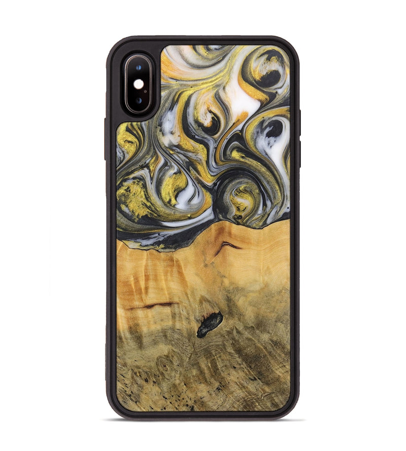 iPhone Xs Max Wood+Resin Phone Case - Chad (Black & White, 715235)