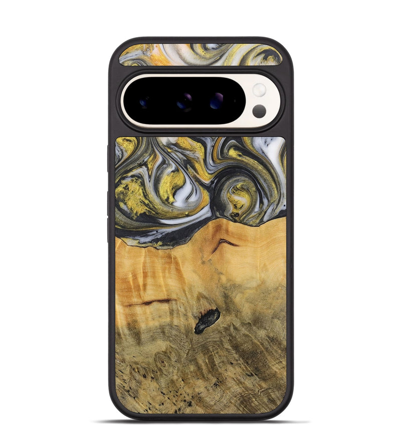 Pixel 9 Pro Wood+Resin Phone Case - Chad (Black & White, 715235)