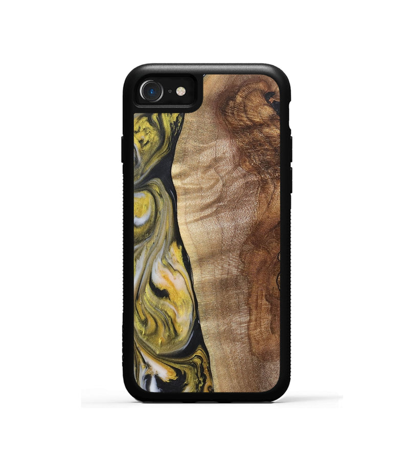 iPhone SE Wood+Resin Phone Case - Kyla (Black & White, 715238)