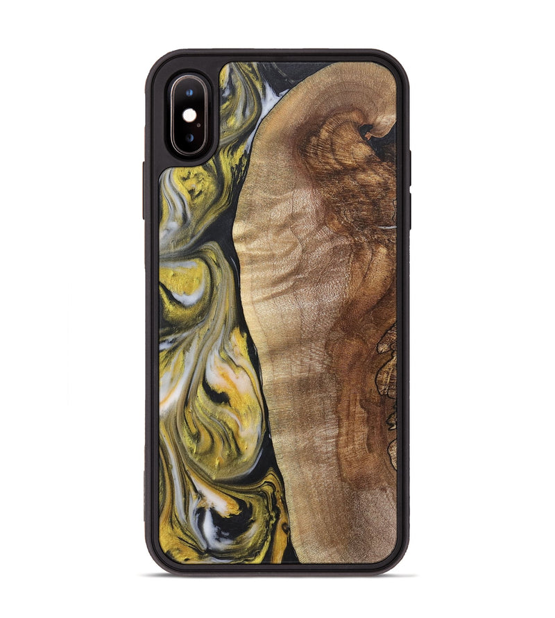 iPhone Xs Max Wood+Resin Phone Case - Kyla (Black & White, 715238)