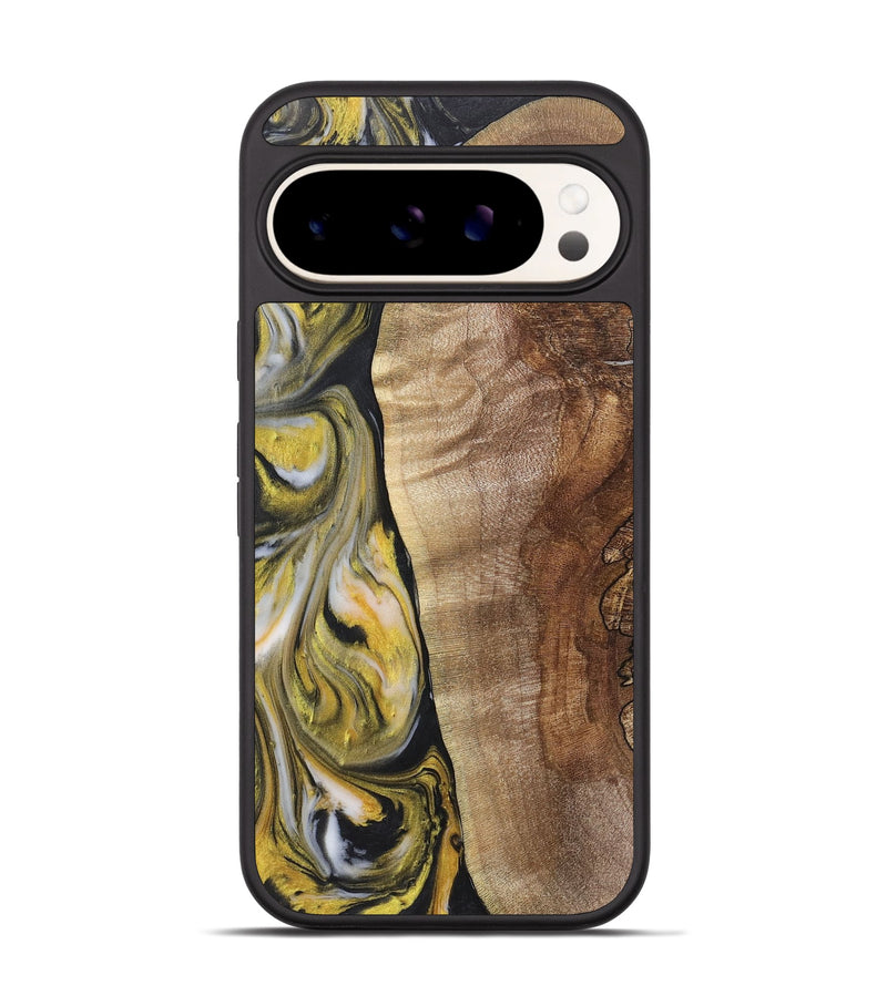 Pixel 9 Pro Wood+Resin Phone Case - Kyla (Black & White, 715238)