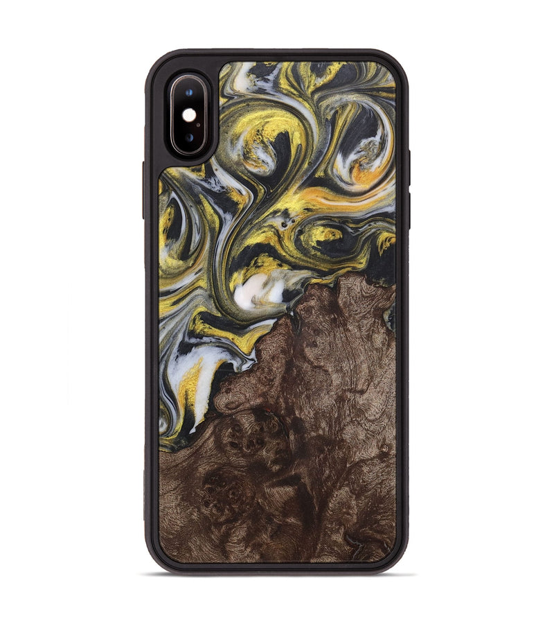 iPhone Xs Max Wood+Resin Phone Case - Juliana (Black & White, 715239)