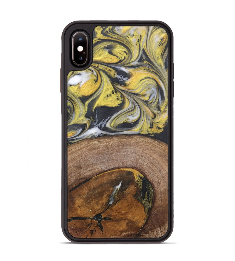 iPhone Xs Max Wood+Resin Phone Case - Tommy (Black & White, 715240)