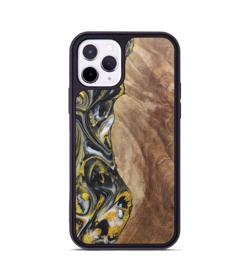 iPhone 11 Pro Wood+Resin Phone Case - Averie (Black & White, 715242)