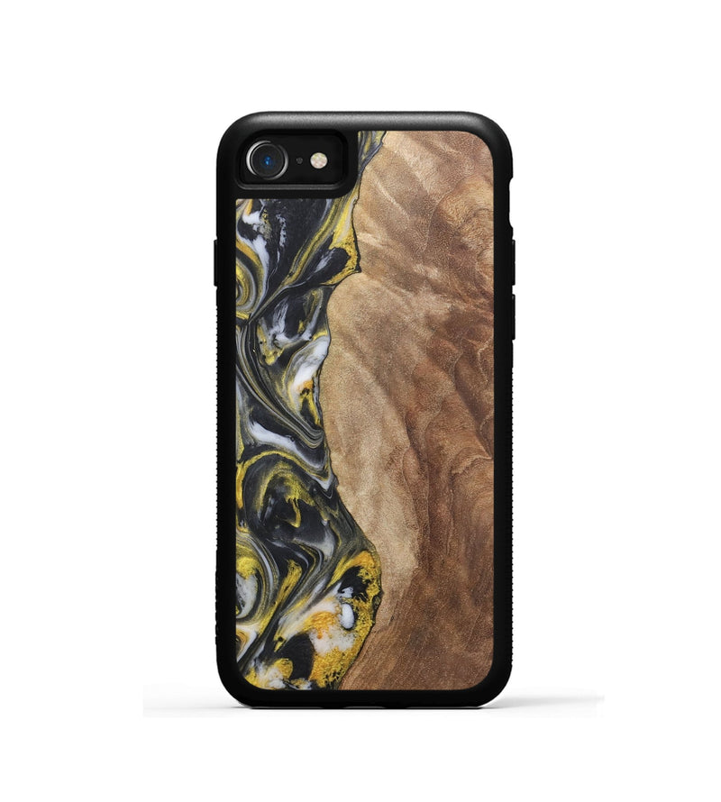 iPhone SE Wood+Resin Phone Case - Averie (Black & White, 715242)