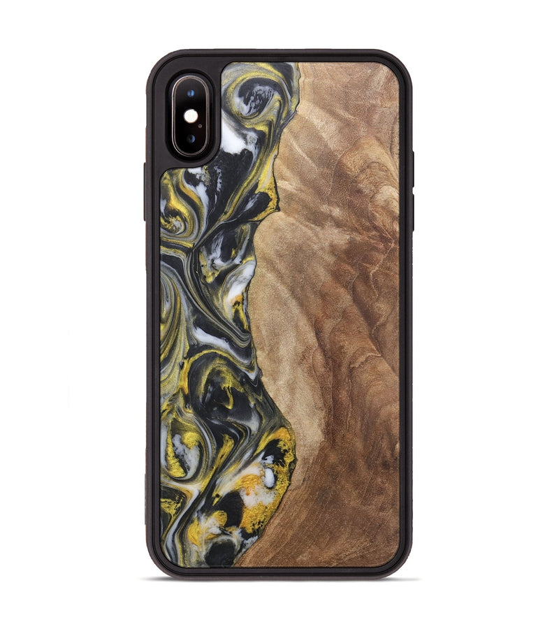 iPhone Xs Max Wood+Resin Phone Case - Averie (Black & White, 715242)