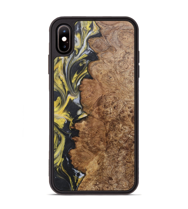 iPhone Xs Max Wood+Resin Phone Case - Haylee (Black & White, 715244)