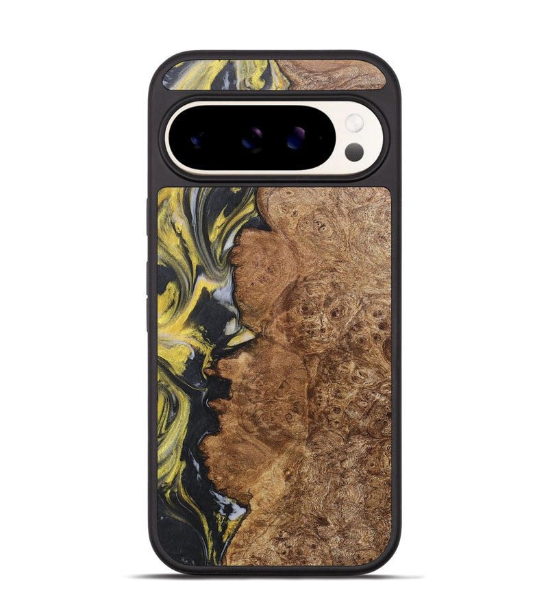 Pixel 9 Pro Wood+Resin Phone Case - Haylee (Black & White, 715244)