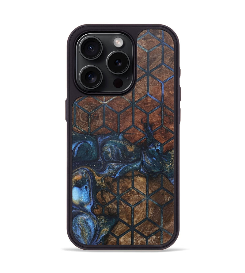 iPhone 15 Pro Wood+Resin Phone Case - Randal (Pattern, 715246)