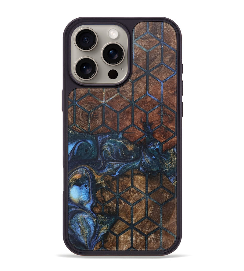 iPhone 16 Pro Max Wood+Resin Phone Case - Randal (Pattern, 715246)